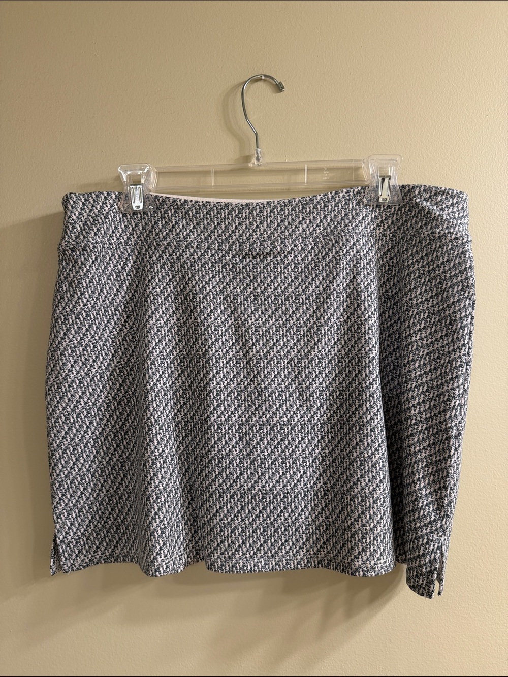 lola Black & White Textured A-Line Skirt